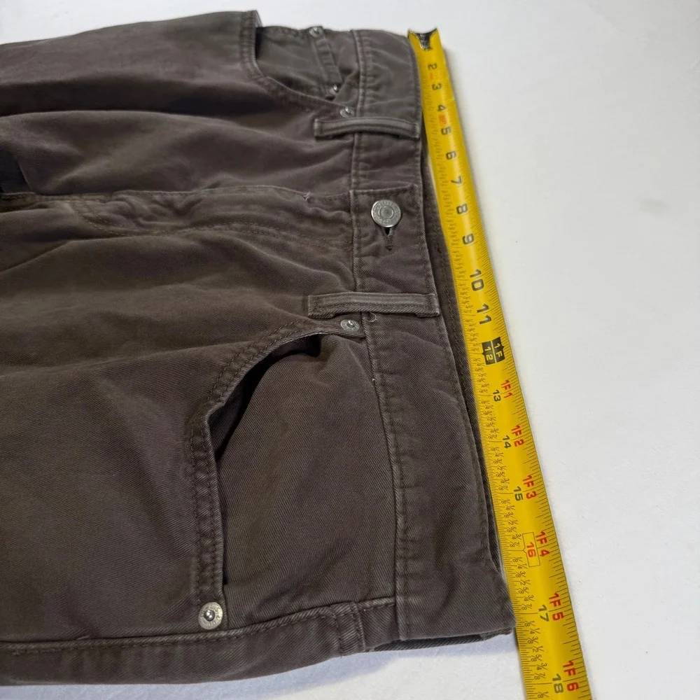 Levi's 514 Straight Fit Brown Jeans Men's Size 34x34 Black Patch White Tab